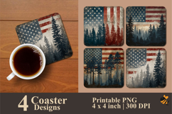 Abstract Flag Coaster Sublimation Designs Product Image 1