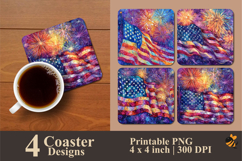 Happy Birthday Coaster Sublimation Designs Product Image 1