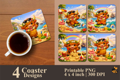 Tropical Serenade Coaster Sublimation Design Product Image 1