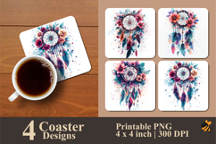 Dreamcatcher Art Coaster Sublimation Design Product Image 1