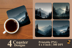 Dark Forest Coaster Sublimation Design Product Image 1