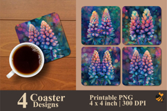 Flower Seeds Coaster Sublimation Design Product Image 1
