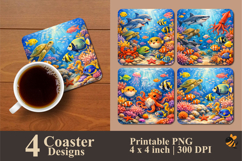 Undersea Paradise Coaster Sublimation Design Product Image 1