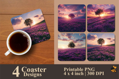 Purple Realm Coaster Sublimation Design Product Image 1