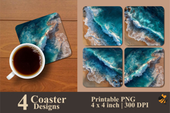 Perfect Beach Coaster Sublimation Design Product Image 1