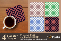 Leaf Orbit Coaster Sublimation Design Product Image 1