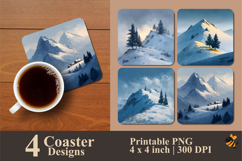 Natural Iceberg Coaster Sublimation Design Product Image 1