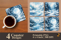 Crystal Depths Coaster Sublimation Design Product Image 1