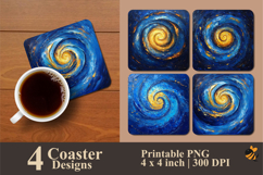 Vortex Art Coaster Sublimation Design Product Image 1
