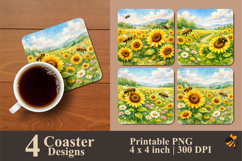 Bee’s Paradise Coaster Sublimation Design Product Image 1