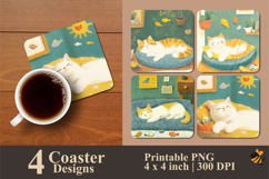 Good Night Coaster Sublimation Design Product Image 1