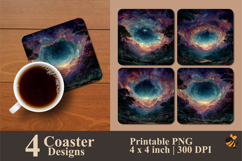 Fantasy Forest Coaster Sublimation Design Product Image 1
