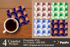 Retro Arches Coaster Sublimation Design Product Image 1