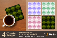 Square Coaster Sublimation Design Product Image 1