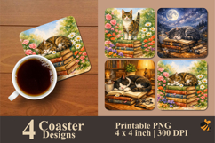 Silent Dreams Coaster Sublimation Design Product Image 1