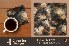 Feather Fiber Coaster Sublimation Design Product Image 1