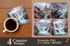 Blossom Valley Collection Coaster Sublimation Designs Product Image 1