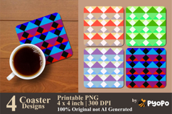 Prism Parade Coaster Sublimation Design Product Image 1