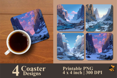 Fantasy Forest Coaster Sublimation Design Product Image 1