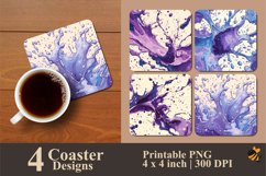 Splashing Art Coaster Sublimation Design Product Image 1