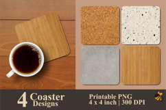 FloortileTexture Coaster Sublimation Designs Product Image 1