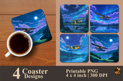 Float Plane Coaster Sublimation Design Product Image 1