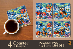 Frosty Reef Explorers Coaster Sublimation Design Product Image 1