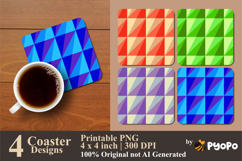 Pinwheel Prism Coaster Sublimation Design Product Image 1