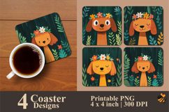 Funny Head Coaster Sublimation Design Product Image 1