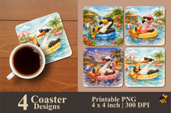 The Leisurely Stork Coaster Sublimation Design Product Image 1