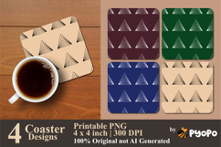 Triangle Echo Coaster Sublimation Design Product Image 1