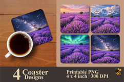 Lavender Eternity Coaster Sublimation Design Product Image 1