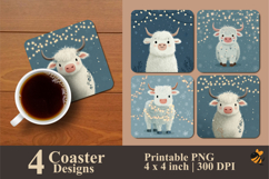 Dinosaur Adventure Coaster Sublimation Design Product Image 1