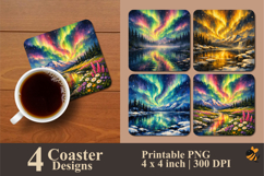 Whispers of the Sky Coaster Sublimation Design Product Image 1