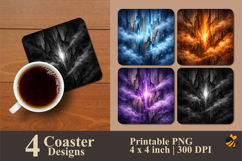Mystic Plank Coaster Sublimation Design Product Image 1