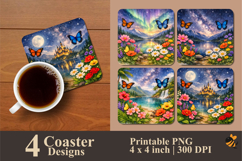 Beauty Place Coaster Sublimation Design Product Image 1