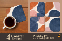 Abstract Shape Coaster Sublimation Design Product Image 1