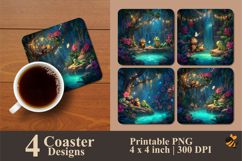 Jungle Animals Coaster Sublimation Design Product Image 1
