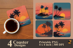 Enjoy the Beach Coaster Sublimation Design Product Image 1