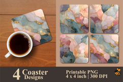 Elegant Marble Coaster Sublimation Design Product Image 1
