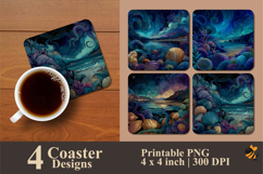 Seashells Coaster Sublimation Design Product Image 1