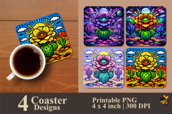 Blooming Desert Coaster Sublimation Design Product Image 1