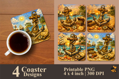 Harbor of Destiny Coaster Sublimation Design Product Image 1