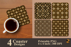 Batik Ornament Coaster Sublimation Design Product Image 1