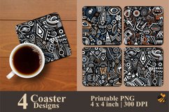 Tribal Geometry Coaster Sublimation Designs Product Image 1