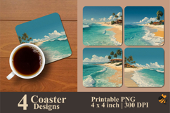 Harmony Beach Coaster Sublimation Design Product Image 1