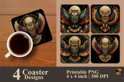 King Wolf Coaster Sublimation Design Product Image 1