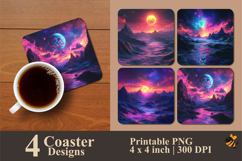 Mesmerizing View Coaster Sublimation Design Product Image 1