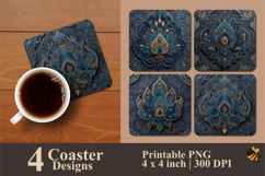 Luxury Textile Look Coaster Sublimation Design Product Image 1