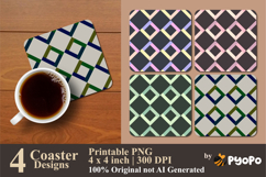 Color Weave Coaster Sublimation Design Product Image 1